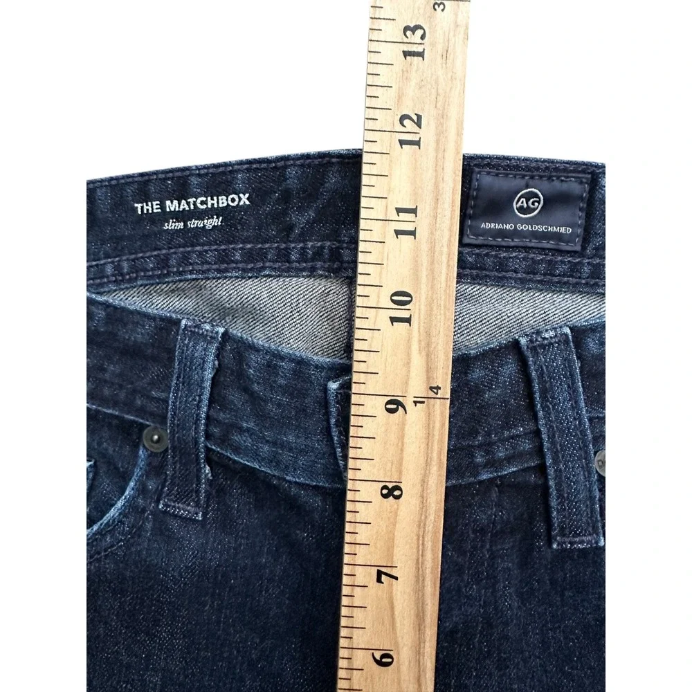 Minimalist AG Adriano Goldschmied Matchbox Slim Straight Jeans 29 Dark Indigo
